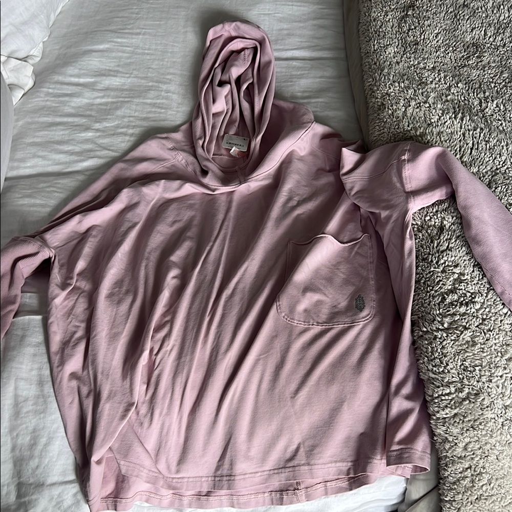 Free people mauve hooded top